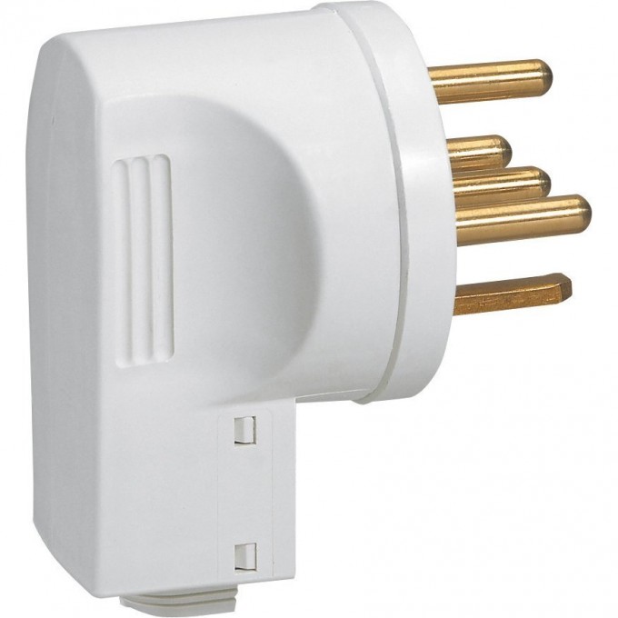 Вилка пластиковая LEGRAND 3К+Н+З 32 А выход кабеля сбоку белый 055807 Вилка пластиковая LEGRAND 3К+Н+З 32 А выход кабеля сбоку белый 055807