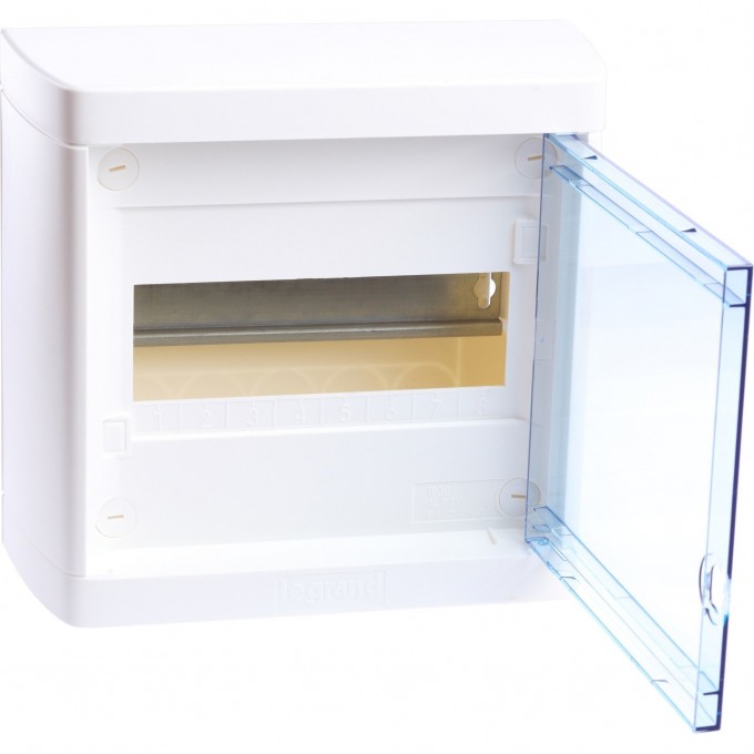 Накладной распределительный щит LEGRAND Nedbox с прозрачной дверью 1 рейка х 8 модулей 601245 Накладной распределительный щит LEGRAND Nedbox с прозрачной дверью 1 рейка х 8 модулей 601245
