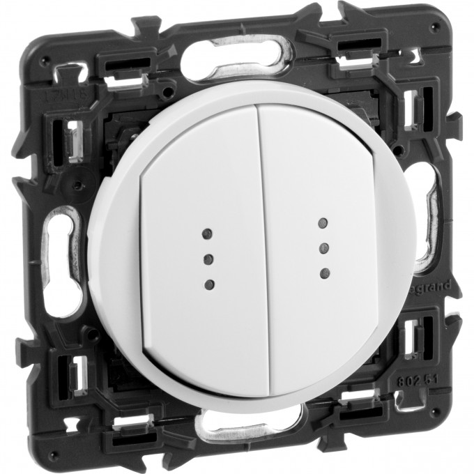 Выключатель LEGRAND Celiane двухклавишный с подсветкой белый SET-2-067001-09 Выключатель LEGRAND Celiane двухклавишный с подсветкой белый SET-2-067001-09