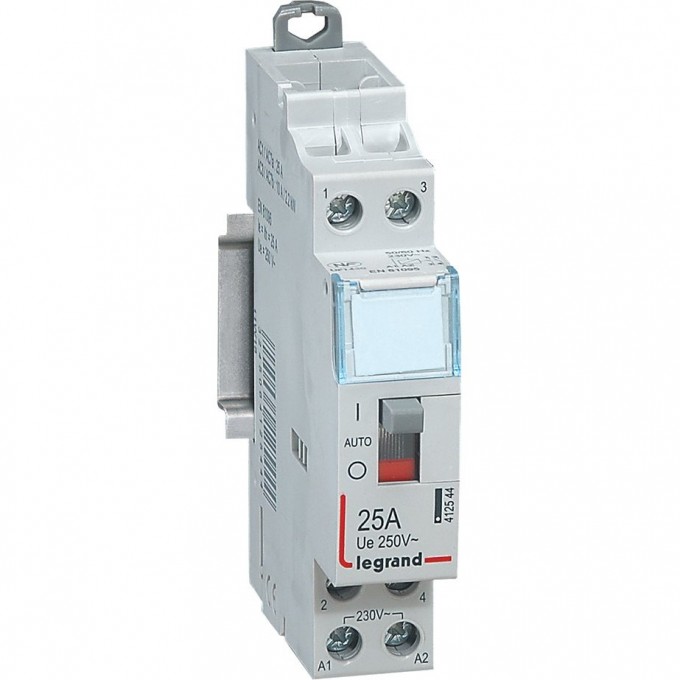 Контактор LEGRAND CX³, 2П, 250 В~, с катушкой 230 В~ - 25 A - 2 Н.О., 1 модуль, с рукояткой управления 412544 Контактор LEGRAND CX³, 2П, 250 В~, с катушкой 230 В~ - 25 A - 2 Н.О., 1 модуль, с рукояткой управления 412544
