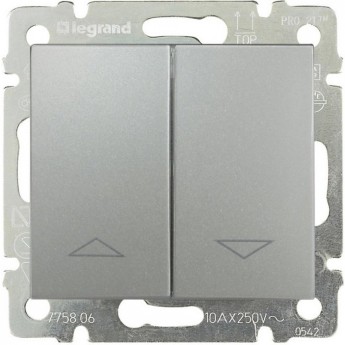 Переключатель с механической блокировкой LEGRAND Valena 10 А 250 В алюминий
