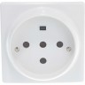 Розетка силовая LEGRAND 3К+Н+З 32А с защитными шторками, 100x100мм на винтах, белый 55817