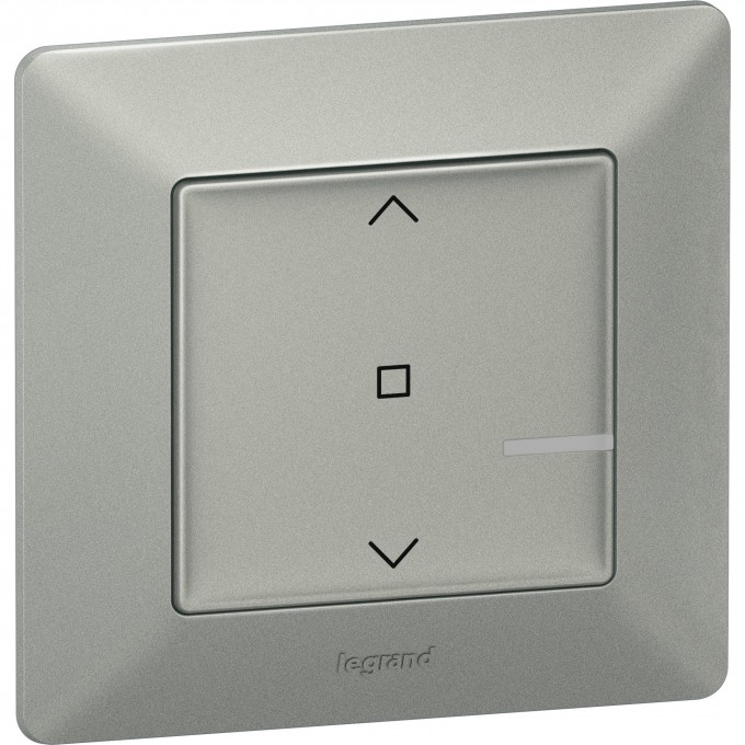 Умный беспроводной выключатель рольставней LEGRAND Valena Life with NETATMO, алюминий 752391 Умный беспроводной выключатель рольставней LEGRAND Valena Life with NETATMO, алюминий 752391
