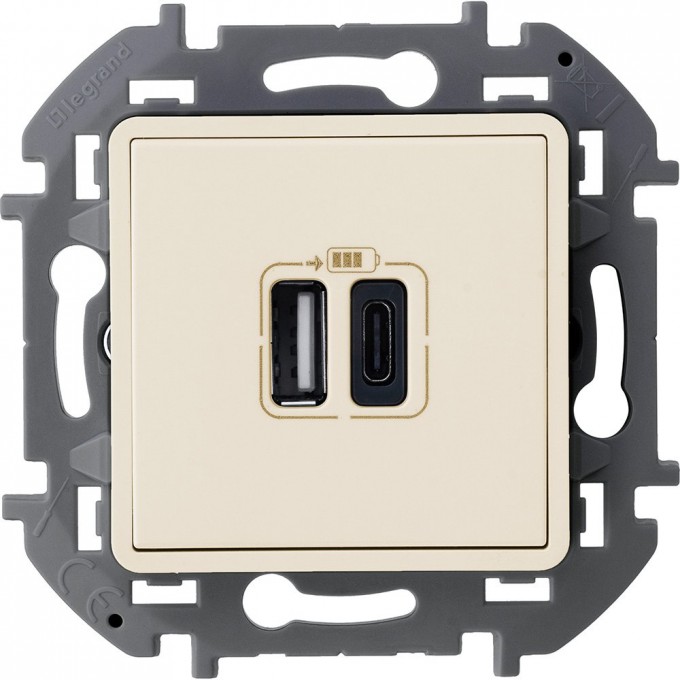 Зарядное устройство LEGRAND INSPIRIA с двумя USB разьемами A C 240В/5В 3000мА слоновая кость 673761 Зарядное устройство LEGRAND INSPIRIA с двумя USB разьемами A C 240В/5В 3000мА слоновая кость 673761