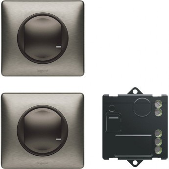 Пакет для управления освещением LEGRAND Celiane with NETATMO c 2-х мест, графит/вольфрам Пакет для управления освещением LEGRAND Celiane with NETATMO c 2-х мест, графит/вольфрам