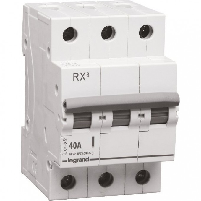 Выключатель-разъединитель LEGRAND RX3 40А 3П белый 419412 Выключатель-разъединитель LEGRAND RX3 40А 3П белый 419412